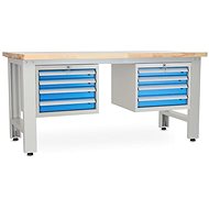 Rauman work table Solid OAK-44, length 180 cm, 2 hanging boxes, oak - Workbench