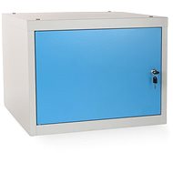 Rauman Storage box for Solid workshop table, swing door, RAL 5012 - Table Accessory
