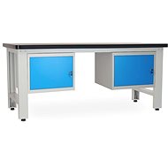 Rauman work table Solid MDF-11, length 210 cm, 2 hanging boxes, black - Workbench