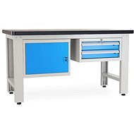 Rauman work table Solid MDF-12, length 150 cm, 2 hanging boxes, black - Workbench