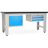 Rauman work table Solid MDF-12, length 180 cm, 2 hanging boxes, black - Workbench