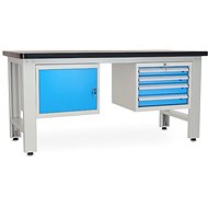 Rauman work table Solid MDF-14, length 180 cm, 2 hanging boxes, black - Workbench
