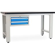 Rauman work table Solid MDF-20, length 150 cm, hanging box, black - Workbench