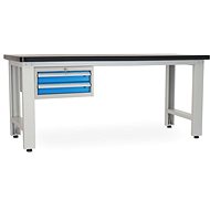Rauman work table Solid MDF-20, length 210 cm, hanging box, black - Workbench