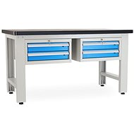 Rauman work table Solid MDF-22, length 150 cm, 2 hanging boxes, black - Workbench