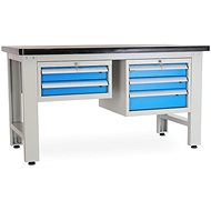 Rauman work table Solid MDF-23, length 150 cm, 2 hanging boxes, black - Workbench