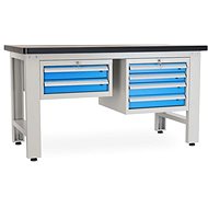 Rauman work table Solid MDF-24, length 150 cm, 2 hanging boxes, black - Workbench