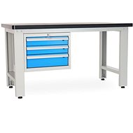 Rauman work table Solid MDF-30, length 150 cm, hanging box, black - Workbench