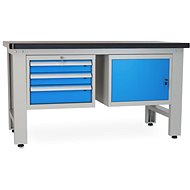 Rauman work table Solid MDF-31, length 150 cm, 2 hanging boxes, black - Workbench