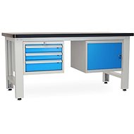 Rauman work table Solid MDF-31, length 180 cm, 2 hanging boxes, black - Workbench
