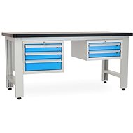 Rauman work table Solid MDF-32, length 180 cm, 2 hanging boxes, black - Workbench