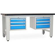 Rauman work table Solid MDF-33, length 180 cm, 2 hanging boxes, black - Workbench