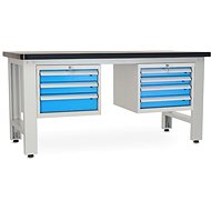 Rauman work table Solid MDF-34, length 180 cm, 2 hanging boxes, black - Workbench