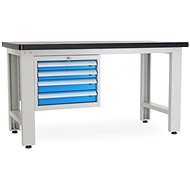 Rauman work table Solid MDF-40, length 150 cm, hanging box, black - Workbench