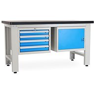 Rauman work table Solid MDF-41, length 150 cm, 2 hanging boxes, black - Workbench