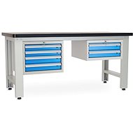 Rauman work table Solid MDF-42, length 180 cm, 2 hanging boxes, black - Workbench