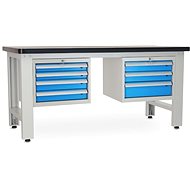 Rauman work table Solid MDF-43, length 180 cm, 2 hanging boxes, black - Workbench
