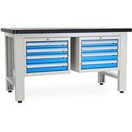 Rauman work table Solid MDF-44, length 150 cm, 2 hanging boxes, black - Workbench