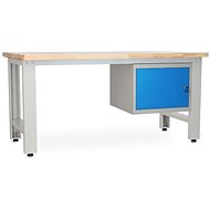 Rauman work table Solid OAK-01, length 180 cm, hanging box, oak - Workbench