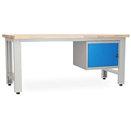 Rauman work table Solid OAK-01, length 210 cm, hanging box, oak - Workbench