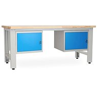 Rauman work table Solid OAK-11, length 210 cm, 2 hanging boxes, oak - Workbench