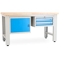 Rauman work table Solid OAK-12, length 150 cm, 2 hanging boxes, oak - Workbench