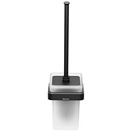 Ravak TD 410.20 Holder with container and toilet brush black - Toilet Brush