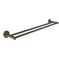 Ravak KN 320.20GB Towel holder 60 cm, double, graphite brushed - Towel Rack