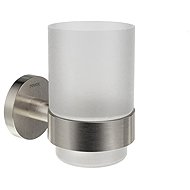 Ravak KN 210.30SSB Holder with glass, brushed stainless steel - Toothbrush Holder Cup