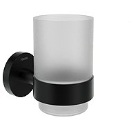 Ravak KN 210.20BLM Holder with glass, black matt - Toothbrush Holder Cup