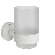 Ravak KN 210.10WHM Holder with glass, white matt - Toothbrush Holder Cup