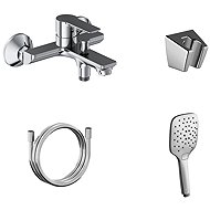 Ravak SL 022.00CR. +S Wall-mounted bath mixer with shower set, chrome - Shower Set
