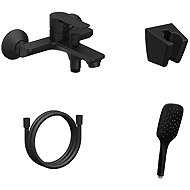 Ravak SL 022.20BLM. +S Bathroom wall-mounted mixer with shower set, black matt - Shower Set