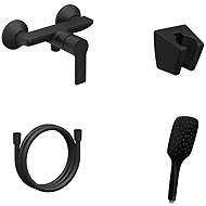 Ravak SL 032.20BLM. +S Wall-mounted shower mixer with shower set, black matt - Shower Set