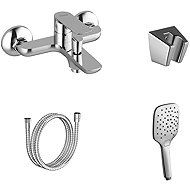 Ravak CL 022.00CR. +S Wall-mounted bath mixer with shower set, chrome - Shower Set