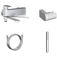Ravak CR II 022.00CRS. +S Wall-mounted bath mixer with shower set, chrome - Shower Set