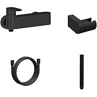 Ravak CR II 032.20BL. +S Shower wall mixer with shower set, black - Shower Set