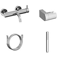 Ravak ES 022.00CR. +S Wall-mounted bath mixer with shower set, Chrome - Shower Set