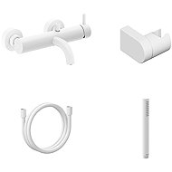 Ravak ES 022.10WV. +S Bathroom wall-mounted mixer with shower set, White Velvet - Shower Set