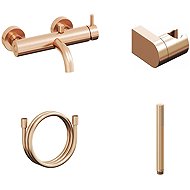 Ravak ES 022.60RGB. +S Bathroom wall-mounted mixer with shower set, Rose Gold Brushed - Shower Set