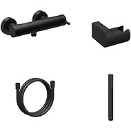 Ravak ES 032.20BLM. +S Shower wall mixer with shower set, Black Matt - Shower Set