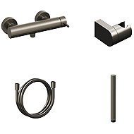 Ravak ES 032.20GB. +S Shower wall mixer with shower set, Graphite Brushed - Shower Set