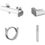 Ravak EL 032.00CR. +S Wall-mounted shower mixer with shower set, Chrome - Shower Set