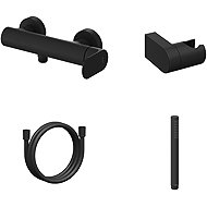 Ravak EL 032.20BLM. +S Wall-mounted shower mixer with shower set, Black Matt - Shower Set