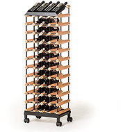 RAXI Slim Mobile Wine Rack - 48 Bottles - Wine Stand