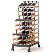 RAXI Mobile Wine Rack in-line - 48 Bottles - Wine Stand