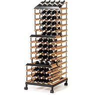RAXI Mobile Wine Rack In-line - 90 Bottles - Wine Stand