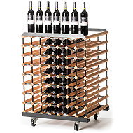 RAXI Mobile Wine Rack - 112 Bottles - Wine Stand
