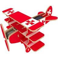 Drevené 3D Puzzle - Solárne lietadlo Trojplošník farebné - Puzzle