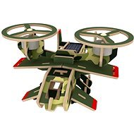 Dřevěné 3D Puzzle - Vojenské solární letadlo Avatar barevné - Puzzle